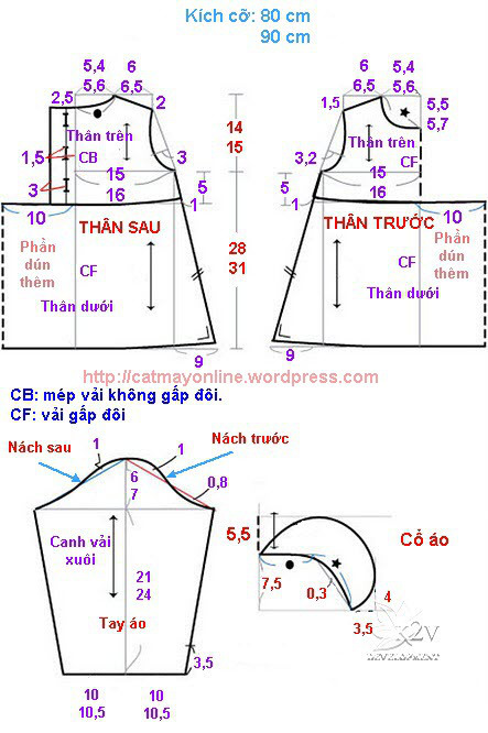 Cách may áo kiểu