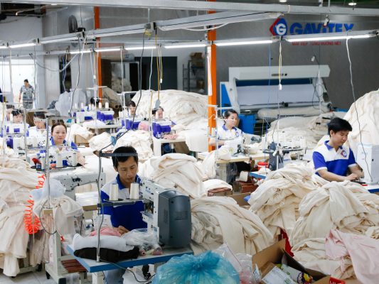 Dây chuyền hoodie tại nhà máy may